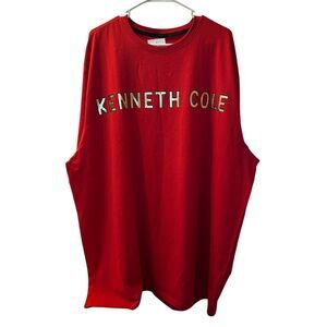 Kenneth Cole T-Shirt Men's Size 4X Red/Gold Designer Normcore Causal New